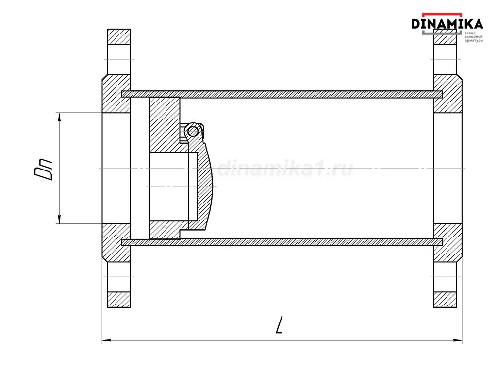 Обратный клапан 19с38нж Ду500 Ру16-160 фланцевый
